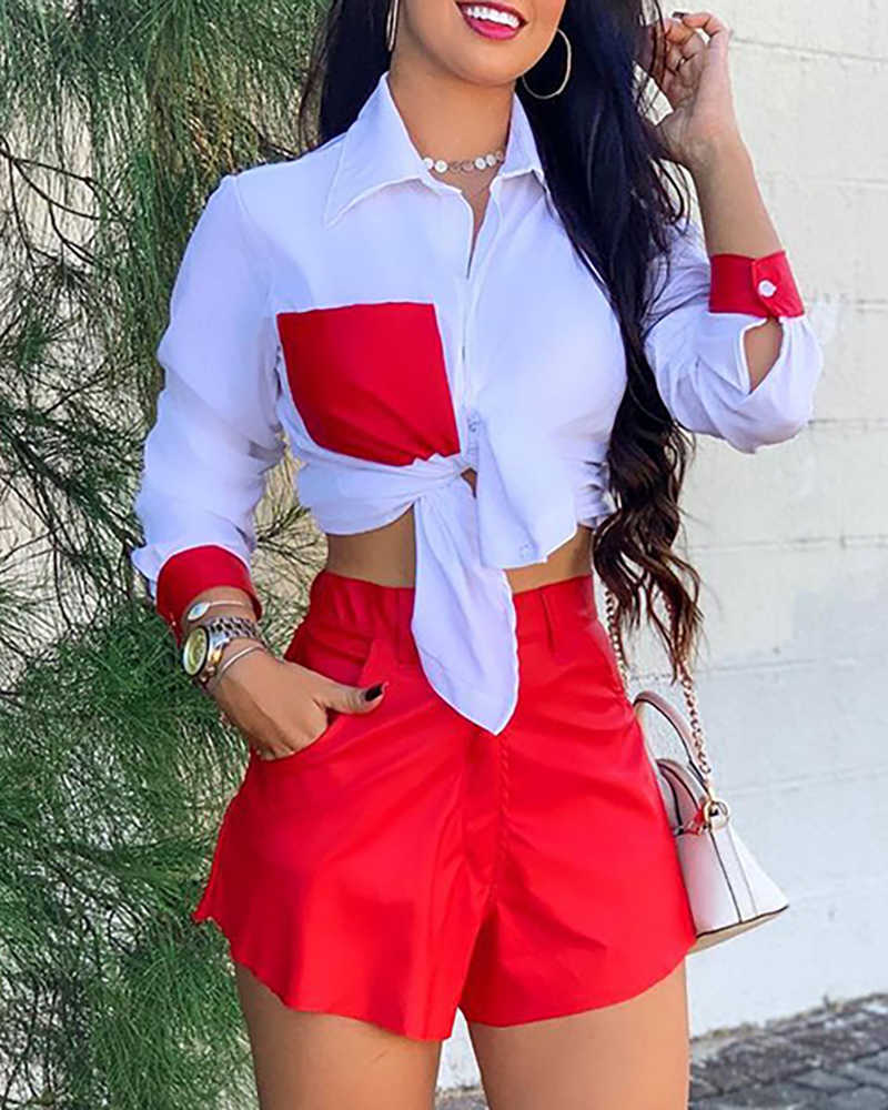 Two Piece Set Women Clothes For Ladies Outfits Middle Sleeve Knit Crop Top Shorts Sexy White Matching Sets conjuntos de mujer 210707