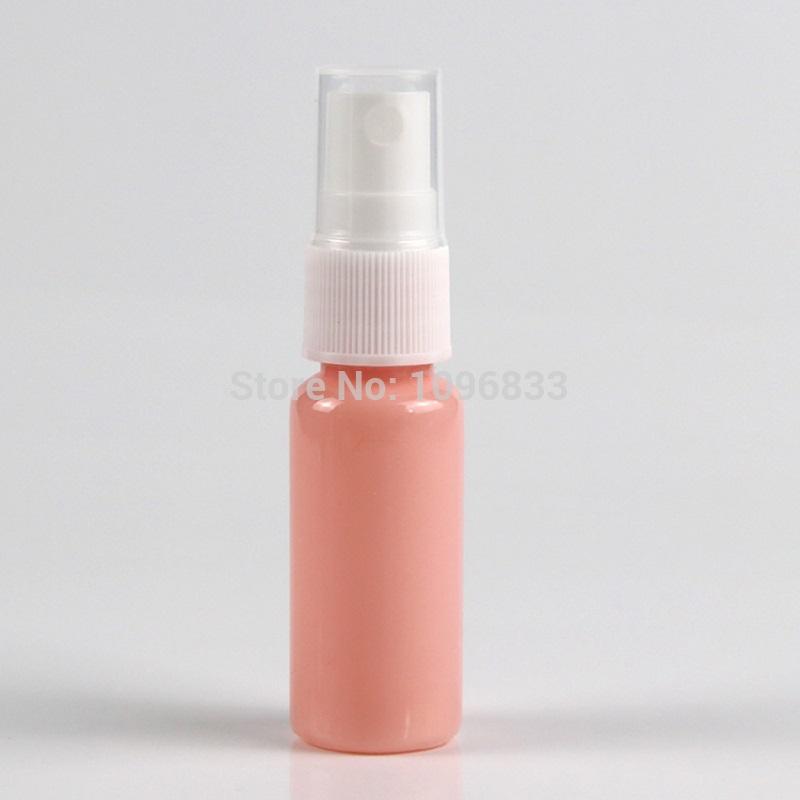 10ml 20ml 30ml 50ml 100ml Plastic Spray Bottle Empty Round Pink Bottle and white Lip Packaging Container Refillable Bottles 5pcs