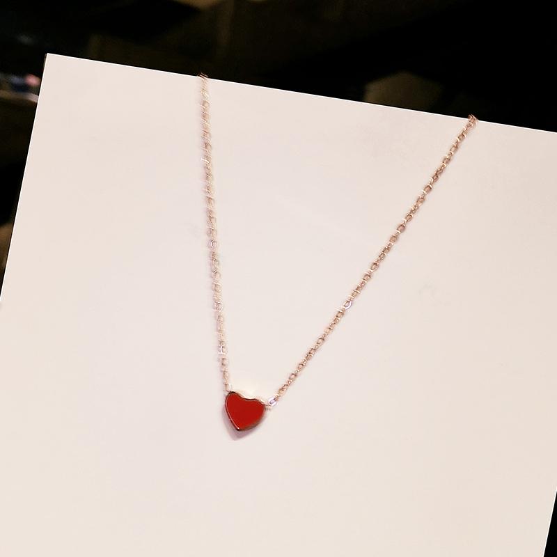 Pendant Necklaces Xinwei Wholesale Red Love Necklace Female Clavicle Chain Simple Wild Heart Short
Pendant Necklaces Xinwei Wholesale Red Love Necklace Female Clavicle Chain Simple Wild Heart Short