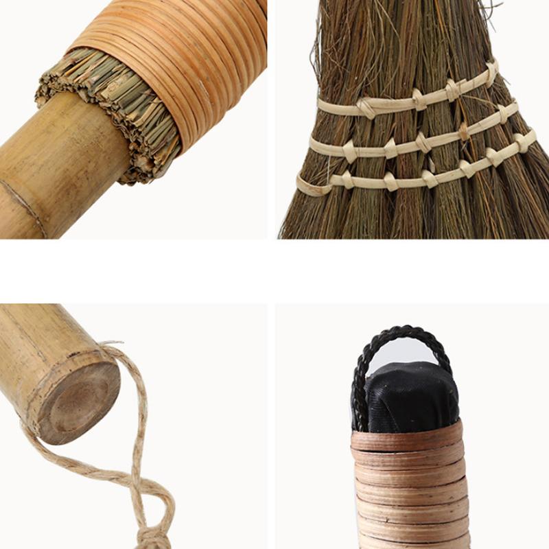 Handmade Sweeping Broom For Household Duster Cleaning Tool Useful Straw Braided Home Cleaning Broom Long Section