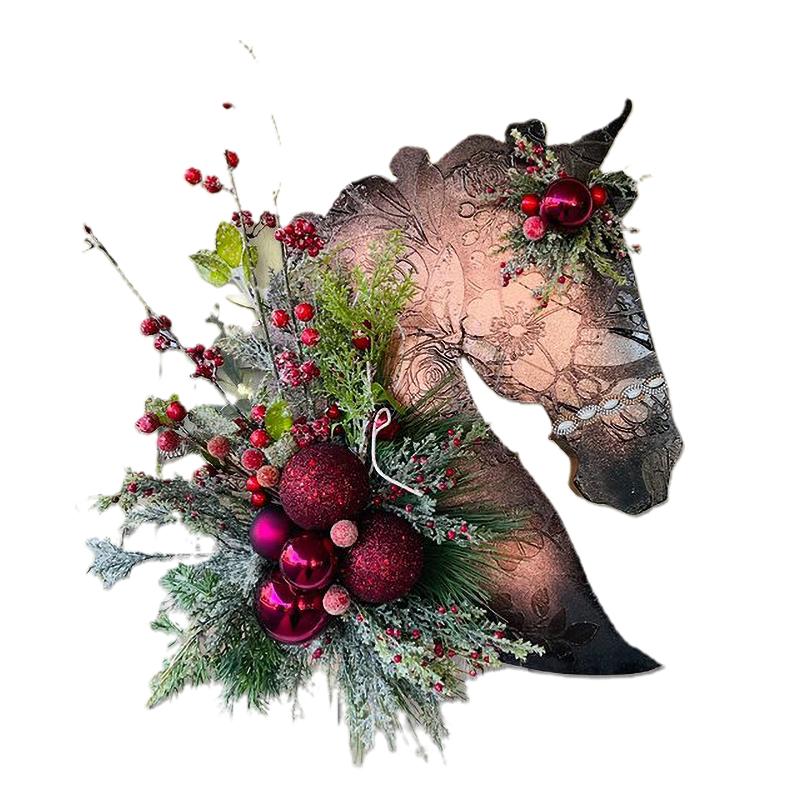 Christmas Decorations Dressage Wood Horse Head Door Hanger Front Hanging Ornament Festival Home Decoration 40x32x5cm JA55
Christmas Decorations Dressage Wood Horse Head Door Hanger Front Hanging Ornament Festival Home Decoration 40x32x5cm JA55