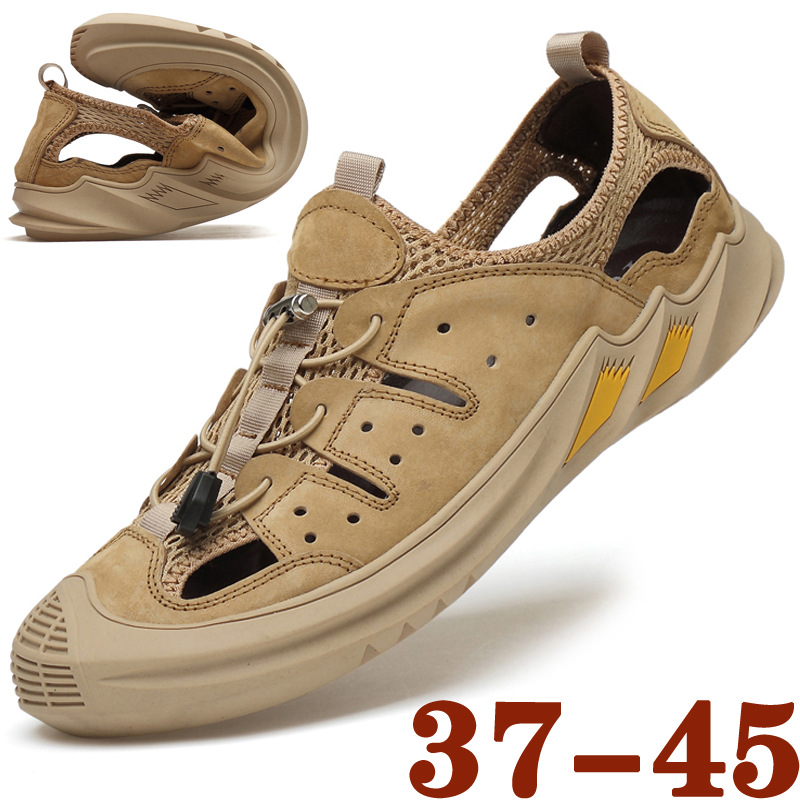 Large size hiking outdoor sandals new style beach shoes men's outdoor hole shoes for men, Khaki
Large size hiking outdoor sandals new style beach shoes men's outdoor hole shoes for men, Khaki