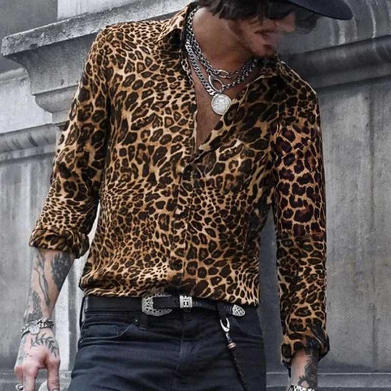 Spring Casual Long Sleeve Print Shirts Men Fashion Loose Turn-down Collar Button Tops Cotton Linen Shirt Male Streetwear 210721