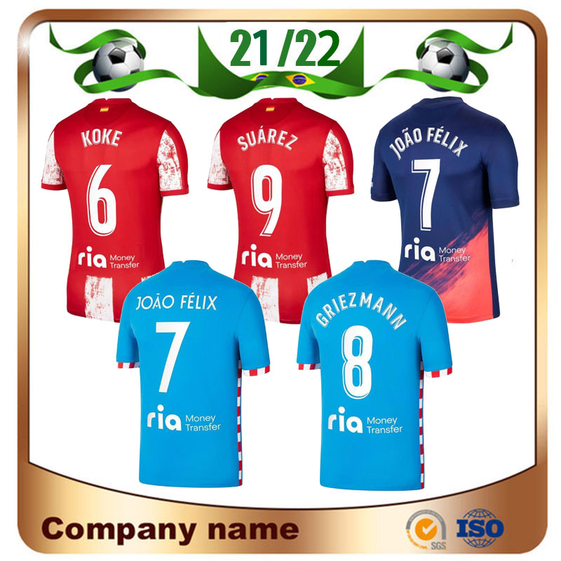21/22 SAUL Soccer Jersey 2021 Maillots de foot Home KOKE JOAO FELIX Shirt Away CORREA LEMAR DIEGO COSTA 3rd Football uniform
21/22 SAUL Soccer Jersey 2021 Maillots de foot Home KOKE JOAO FELIX Shirt Away CORREA LEMAR DIEGO COSTA 3rd Football uniform