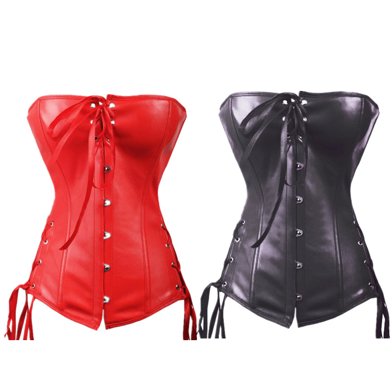 Woman Bustiers New Spring Sexy Fashion Faux Leather Corset Buckles Ladies Underwear Lingerie Overbust Tops, Black
Woman Bustiers New Spring Sexy Fashion Faux Leather Corset Buckles Ladies Underwear Lingerie Overbust Tops, Black
