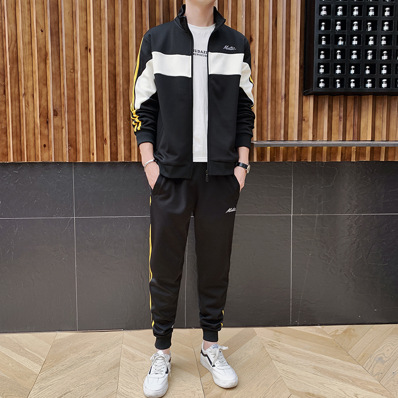 Sweatsuit Set Men Fashion Spring Sporting Suit Hoodies Sweatshirts JacketPants Sportswear 2 Piece Set Tracksuit For Men Clothes 201210