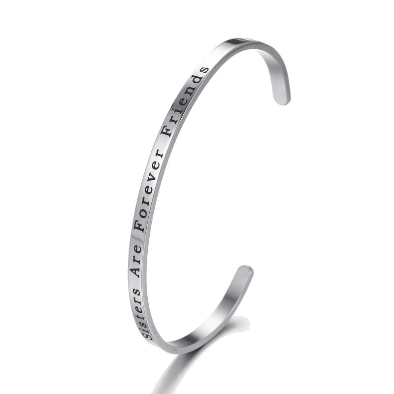 Bangle Sister Are Forever Friends Mantra Bracelets For Women Gift Hand Imprint Stainless Steel Bangles Inspirational Jewelry
Bangle Sister Are Forever Friends Mantra Bracelets For Women Gift Hand Imprint Stainless Steel Bangles Inspirational Jewelry
