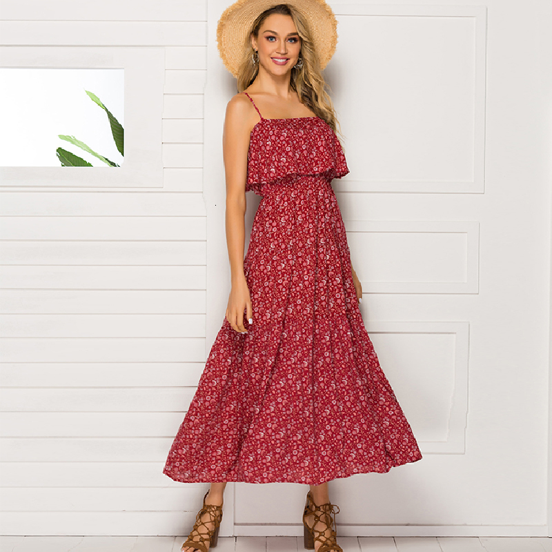 2021 New Ruffles Bohemian Es for Women Fashion Backless Summer Long Maxi Ladies Sexy Spaghetti Beach Usxa, 02
2021 New Ruffles Bohemian Es for Women Fashion Backless Summer Long Maxi Ladies Sexy Spaghetti Beach Usxa, 02