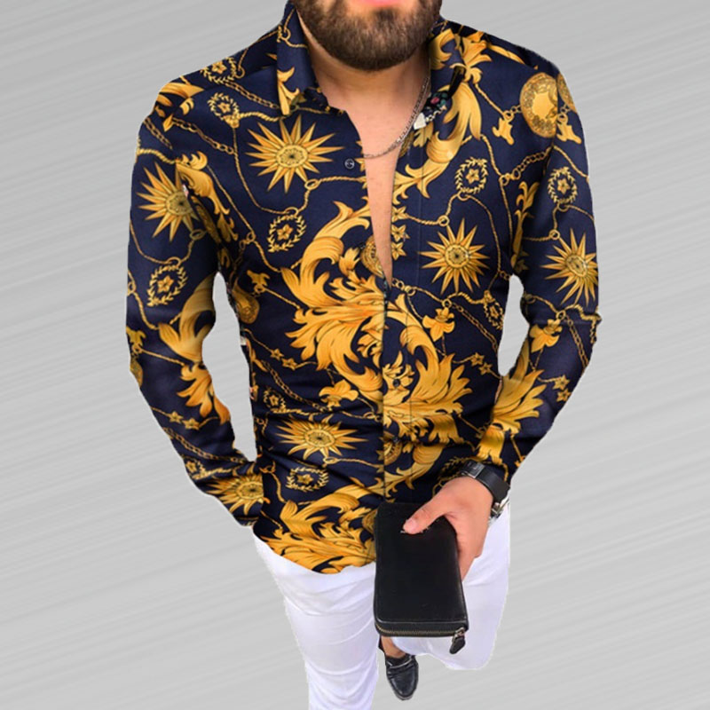 Plus Size Men's Casual vintage Shirt Long Sleeve Autumn Hawaiian Shirts Printed Pattern Man Clothes Cardigan Blouse, As picture
Plus Size Men's Casual vintage Shirt Long Sleeve Autumn Hawaiian Shirts Printed Pattern Man Clothes Cardigan Blouse, As picture