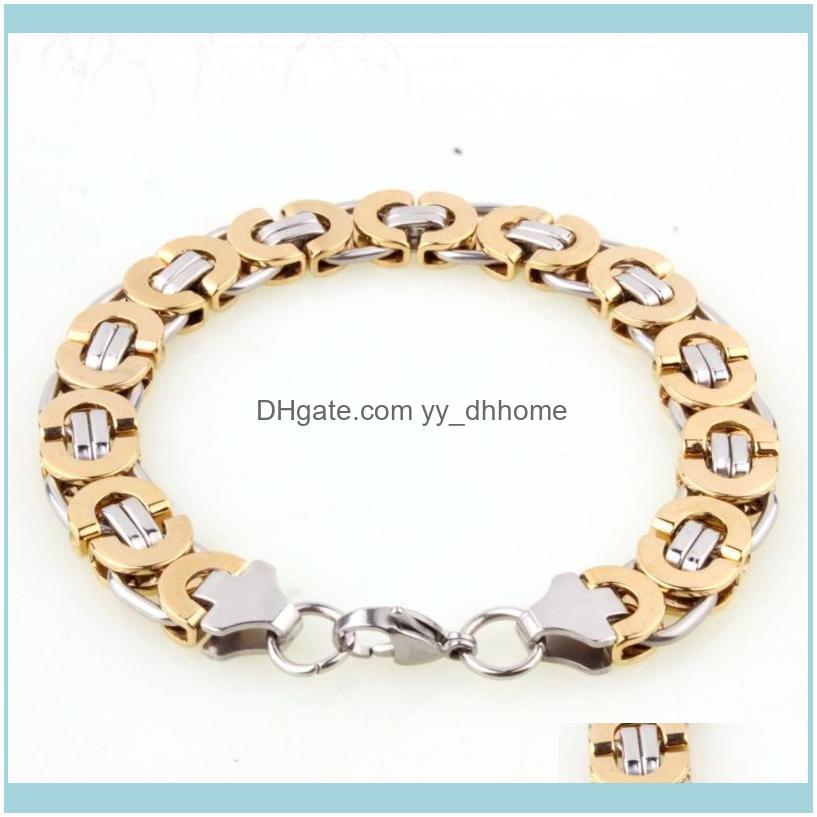 Link, Bracelets Jewelrylink, Chain 6/8/11Mm 7-11Inch Sale Stainless Steel Gold Cut Byzantine Link Punk Men/Women Bracelet Bangle Christmas G
Link, Bracelets Jewelrylink, Chain 6/8/11Mm 7-11Inch Sale Stainless Steel Gold Cut Byzantine Link Punk Men/Women Bracelet Bangle Christmas G