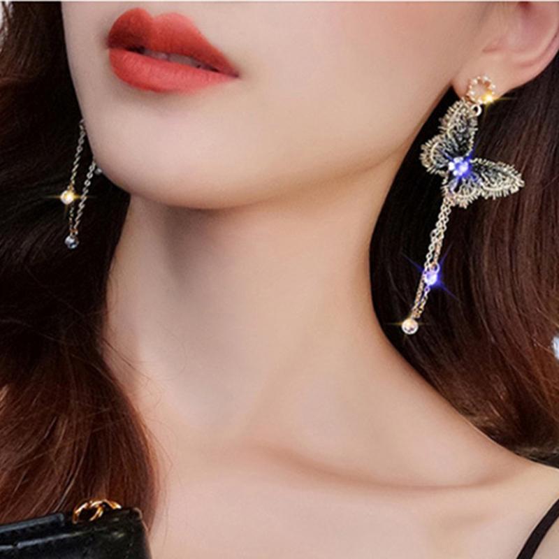 Dangle & Chandelier Fairy Butterfly Long Earrings For Women Girl Ear Adornment Alloy Circle Rhinestone Tassel Handmade Jewelry Gift 2021
Dangle & Chandelier Fairy Butterfly Long Earrings For Women Girl Ear Adornment Alloy Circle Rhinestone Tassel Handmade Jewelry Gift 2021
