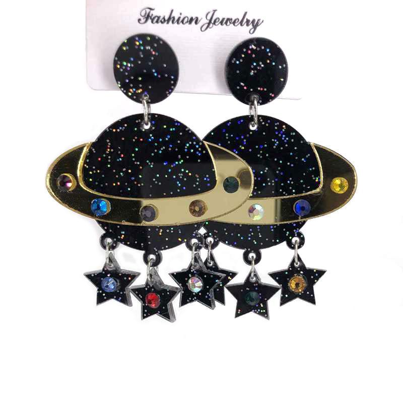 Dangle & Chandelier Exaggerated Colored Crystal Five-pointed Star Tassel Acrylic Eardrop The World Of Science Black Starry Sky Universe Earr
Dangle & Chandelier Exaggerated Colored Crystal Five-pointed Star Tassel Acrylic Eardrop The World Of Science Black Starry Sky Universe Earr