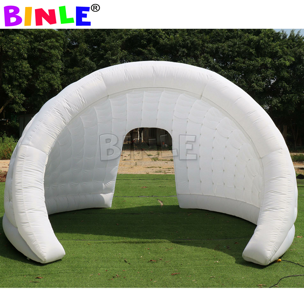 Commercial Mobile 4m LED Inflatable Half Dome Tent InflatableS Luna Tents Temporary Cocktail Bar For Party Show