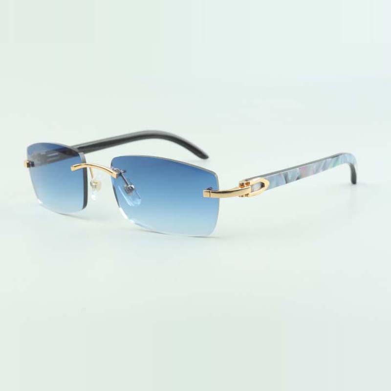 Factory wholesale sales of rimless sunglasses 3524012-A1 original shell pattern Black horns high quality unisex glasses
Factory wholesale sales of rimless sunglasses 3524012-A1 original shell pattern Black horns high quality unisex glasses