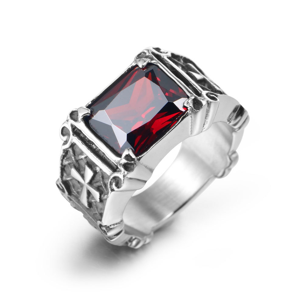 European and American titanium steel ring male Gothic cross gemstone index finger domineering female nightclub gift jewelry
European and American titanium steel ring male Gothic cross gemstone index finger domineering female nightclub gift jewelry