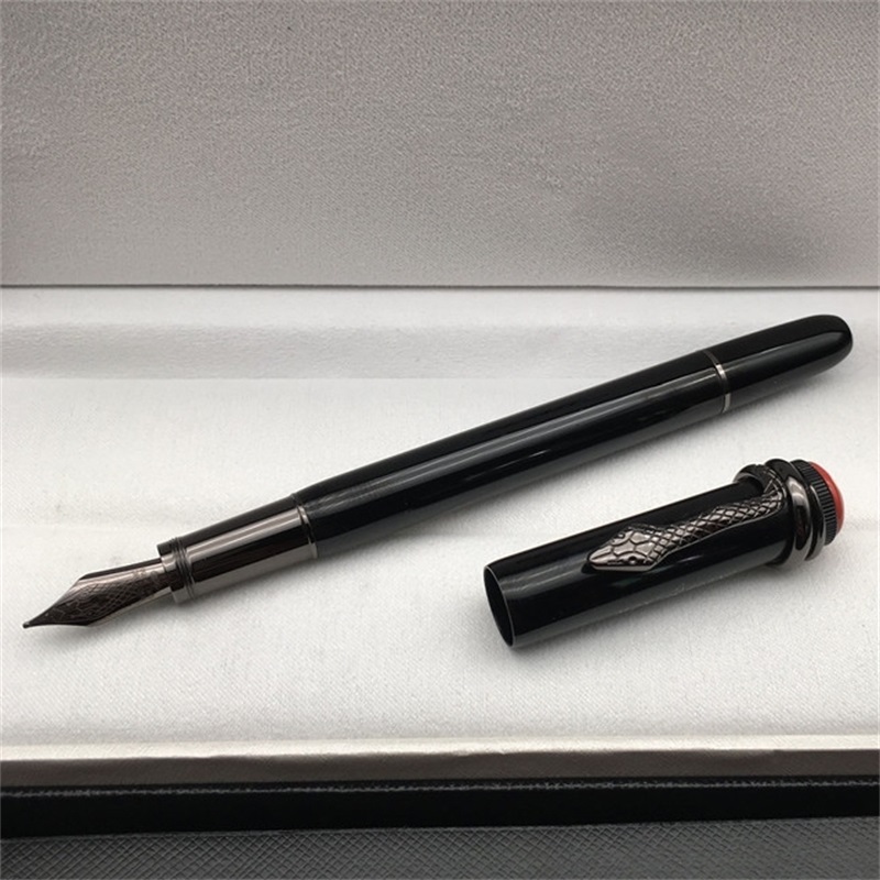 High quality Black Classic Fountain pen Inheritance series exquisite snake clip Stationery office school supplies Writing smooth Roller ball pens, As picture shows
High quality Black Classic Fountain pen Inheritance series exquisite snake clip Stationery office school supplies Writing smooth Roller ball pens, As picture shows