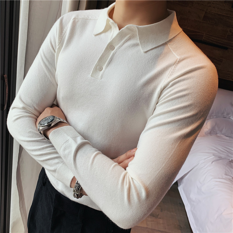 2021 New High Quality Turn Down Collar Sweater Men's Clothing Solid Sleeve Long Crocheted Pullovers Fine Casual Pull Homme Qi5o, White
2021 New High Quality Turn Down Collar Sweater Men's Clothing Solid Sleeve Long Crocheted Pullovers Fine Casual Pull Homme Qi5o, White