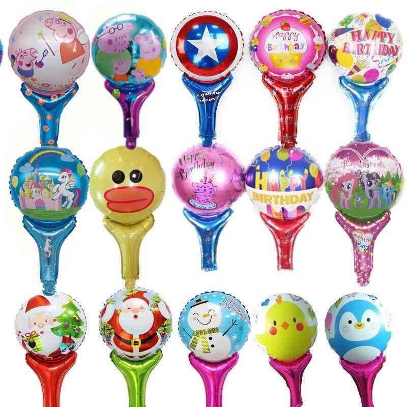 Net red push sweep code small gift children's toy hand-held strike stick cartoon aluminum film balloon
Net red push sweep code small gift children's toy hand-held strike stick cartoon aluminum film balloon
