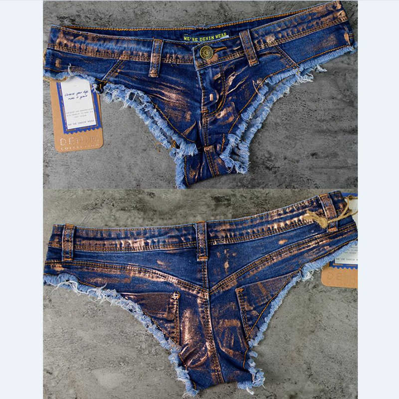 LOGAMI Mini Shorts Sexy Low Waist Denim Micro Shorts Women Party Clubwear Ladies Short Feminino Jeans 210611