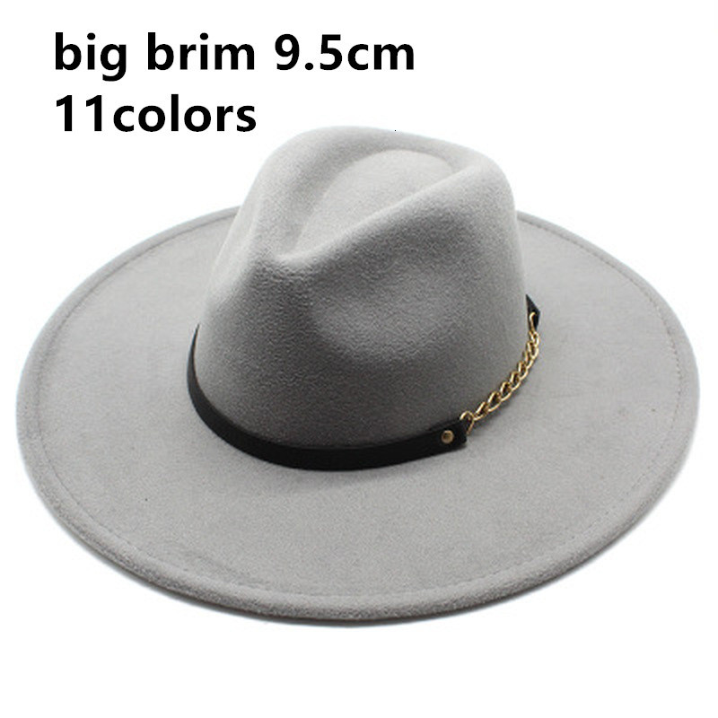 2021 Fedora Big Brim 9.5cm Solid Metal Chain Belt Women Hats Winter Autumn Khaki White Formal Wedding Church Felted Hat New Hs29, Camel
2021 Fedora Big Brim 9.5cm Solid Metal Chain Belt Women Hats Winter Autumn Khaki White Formal Wedding Church Felted Hat New Hs29, Camel