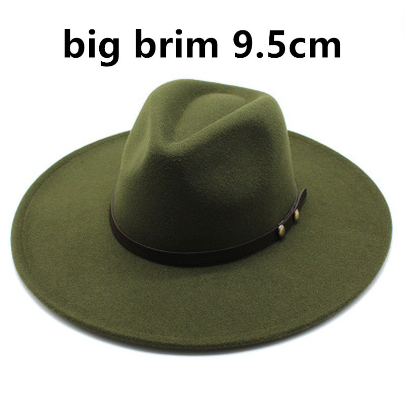2021 New 9.5cm Big Brim Belt Buckle Simple Classic Fedora Women Solid Winter Autumn Khaki White Felt Hats Men U5cv, Black
2021 New 9.5cm Big Brim Belt Buckle Simple Classic Fedora Women Solid Winter Autumn Khaki White Felt Hats Men U5cv, Black
