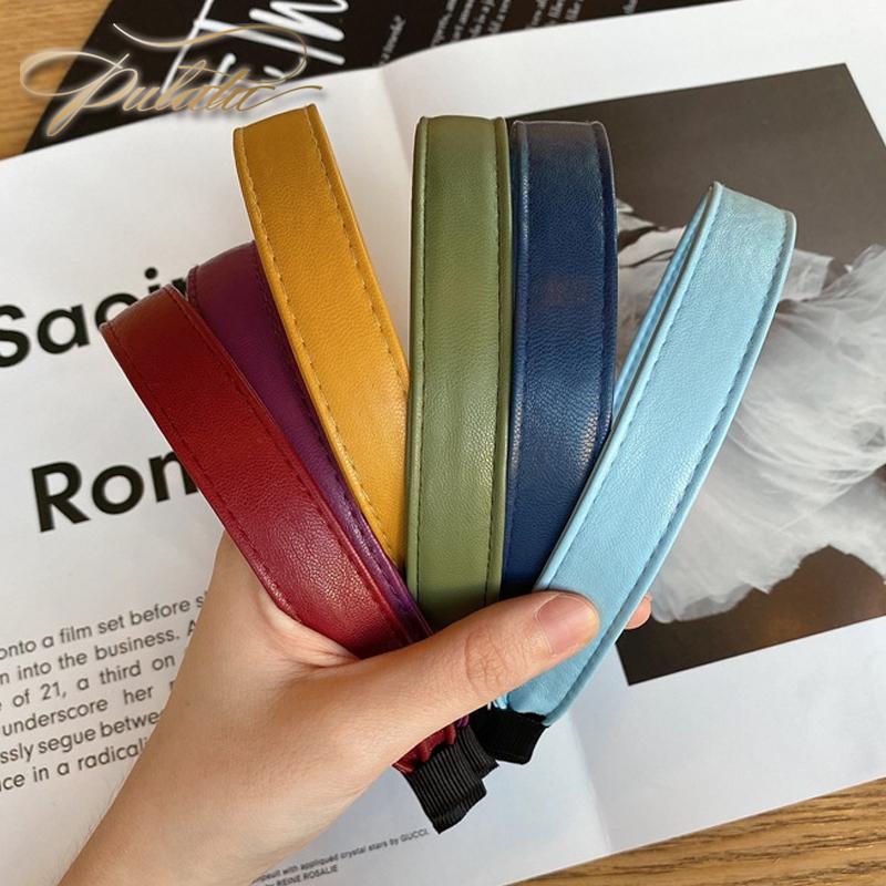 Hair Clips & Barrettes PULATU Band Accessories Fashion Jewelry For Women Retro Classic Leather Headband Soild Color Simple Hairwear, Golden;silver
Hair Clips & Barrettes PULATU Band Accessories Fashion Jewelry For Women Retro Classic Leather Headband Soild Color Simple Hairwear, Golden;silver