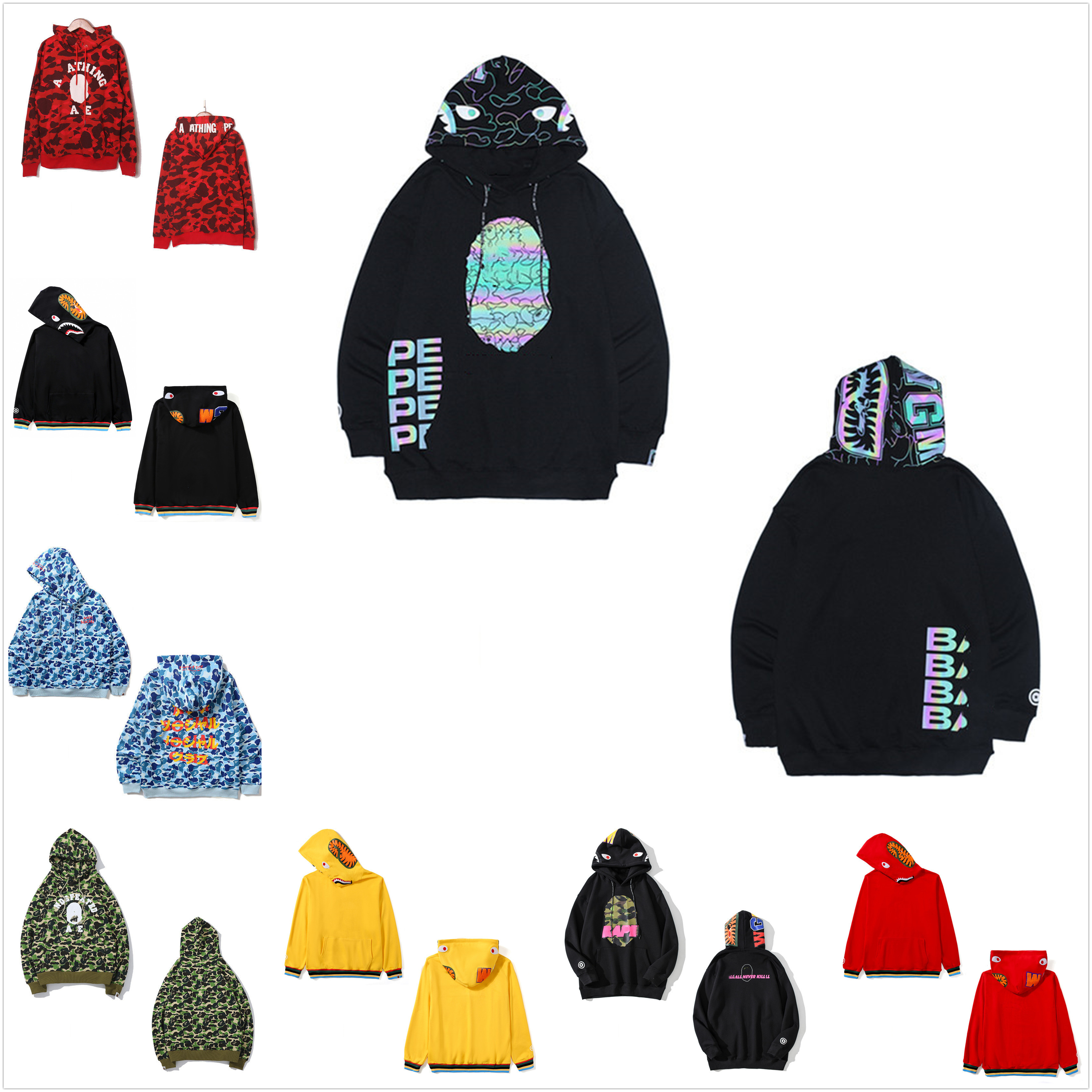 Men Shark Hoodies Luminous camouflage high quality Sweatshirts mens and women's hooded sweater jacket Bring tote bag 0402, 1pcs button
Men Shark Hoodies Luminous camouflage high quality Sweatshirts mens and women's hooded sweater jacket Bring tote bag 0402, 1pcs button