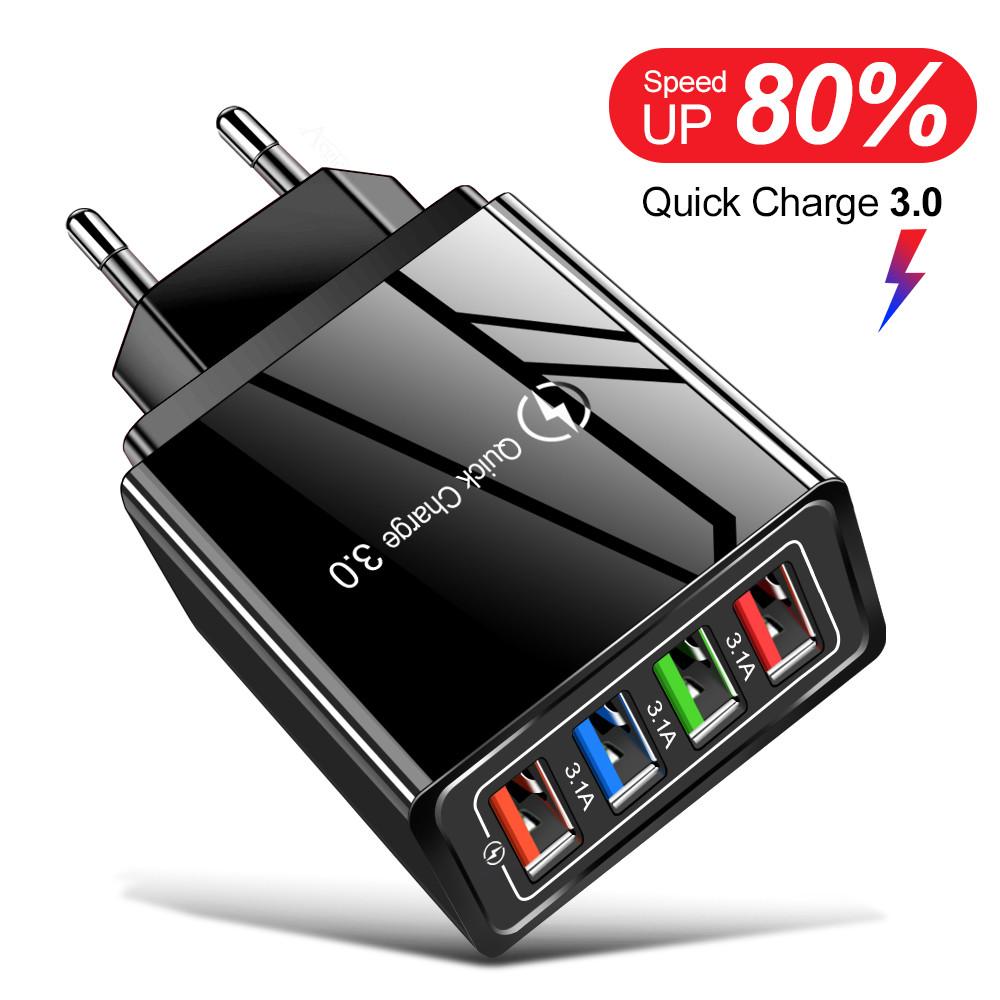 Quick Charge 30 For iPhone Charger Wall Fast Charging S10 S9 S8 Plug Xiaomi Mi Huawei Mobile Phone Chargers Adapter7132838