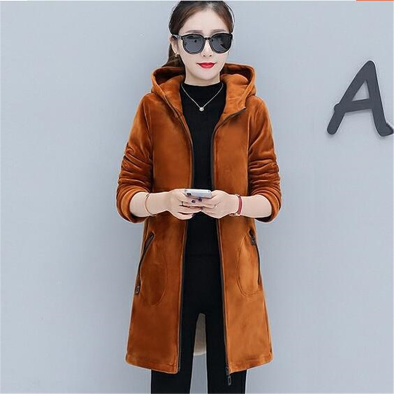 Trending products Hoodies for girls Autumn winter woman coat Add wool Warm jacket Pleuche Korean style hoodies Thick B4205 201113
