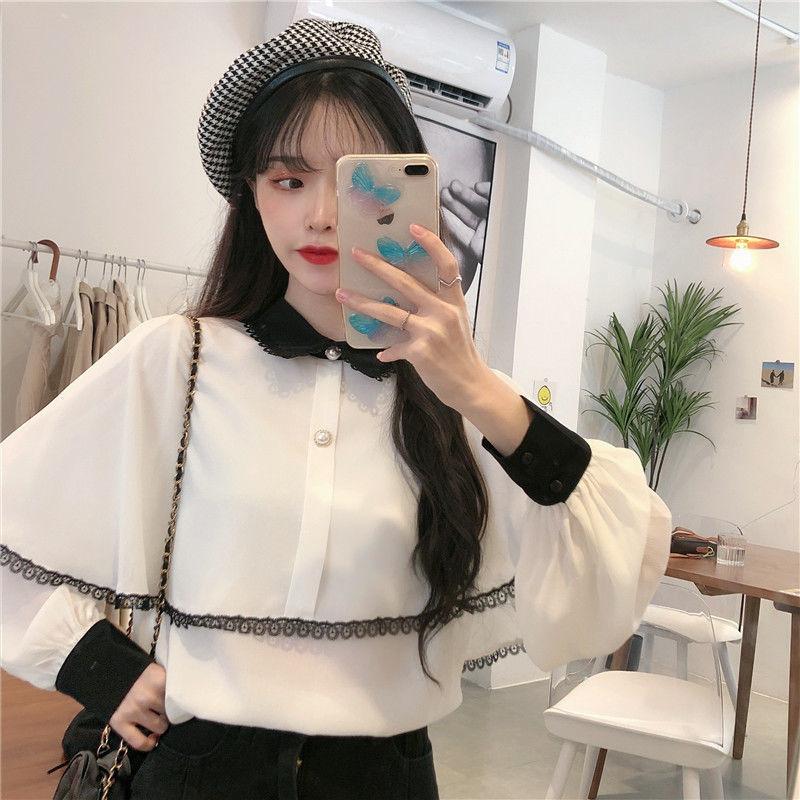 Women's Blouses & Shirts Women 2021 Spring Autumn Fashion Lace Chiffon Female Patchwork Loose Tops Ladies Long Sleeve Casual N23, White
Women's Blouses & Shirts Women 2021 Spring Autumn Fashion Lace Chiffon Female Patchwork Loose Tops Ladies Long Sleeve Casual N23, White