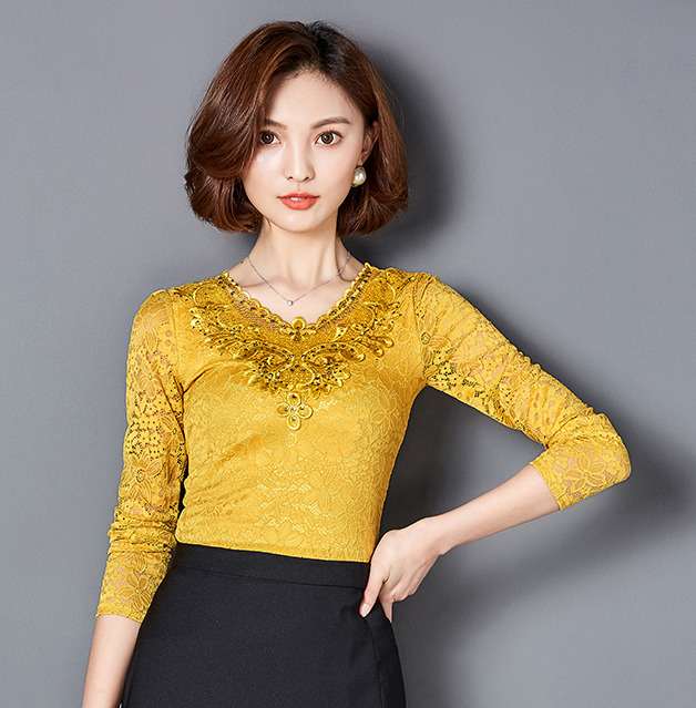 2021 Fashion Summer Style Blusa Crochet Diamond Lace Blouse Elegant Women Tops Plus Size Sexy Slim Hollow Out Shirts 918B 25 210225