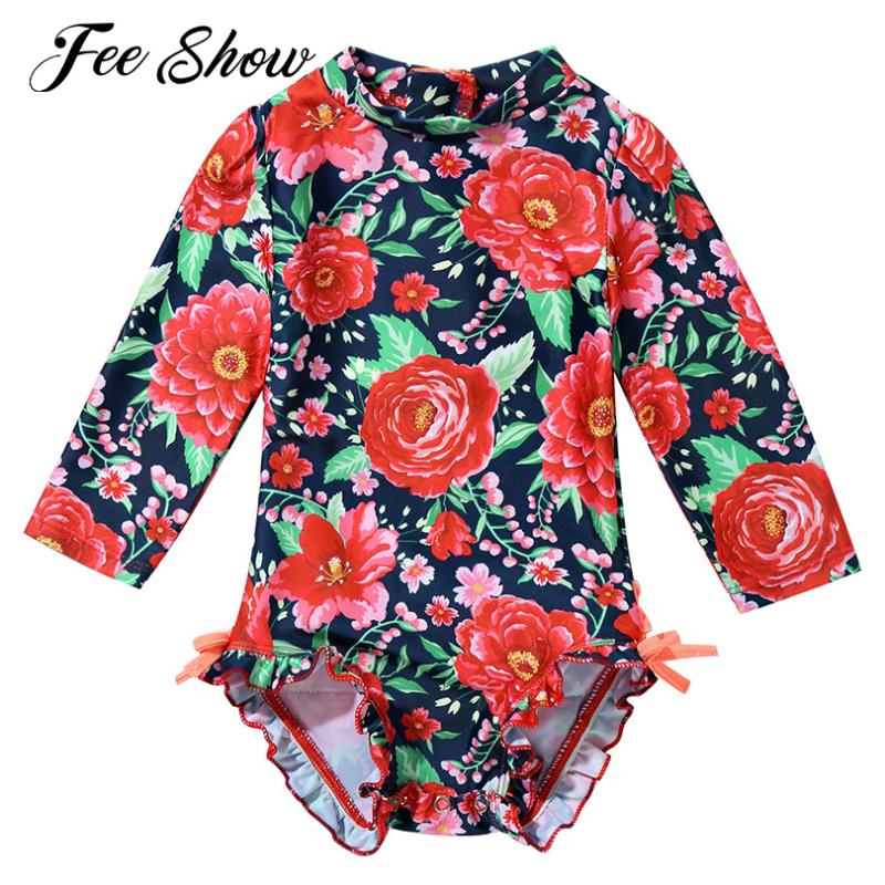 One-Pieces Summer Baby Girls Brazilian Swimsuit Bathing Suits One-piece Long Sleeves Floral Printed With Ruffled Swimwear Rash Guards, Blue
One-Pieces Summer Baby Girls Brazilian Swimsuit Bathing Suits One-piece Long Sleeves Floral Printed With Ruffled Swimwear Rash Guards, Blue