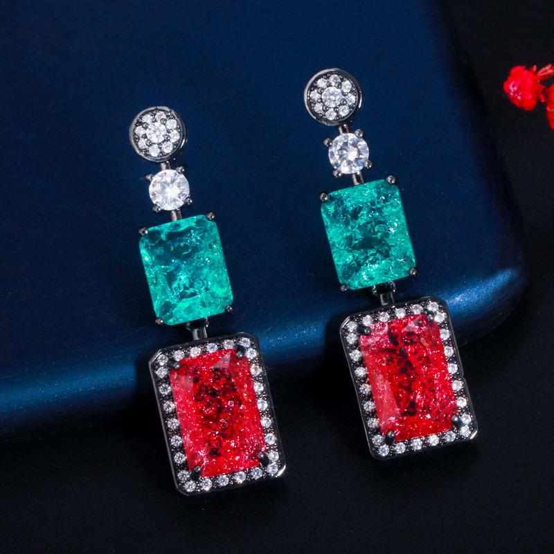 Dangle & Chandelier ThreeGraces Exquisite Red Cubic Zirconia Black Gold Color Big Geometric Square Drop Earring For Women Chic Wedding Jewel, Silver
Dangle & Chandelier ThreeGraces Exquisite Red Cubic Zirconia Black Gold Color Big Geometric Square Drop Earring For Women Chic Wedding Jewel, Silver