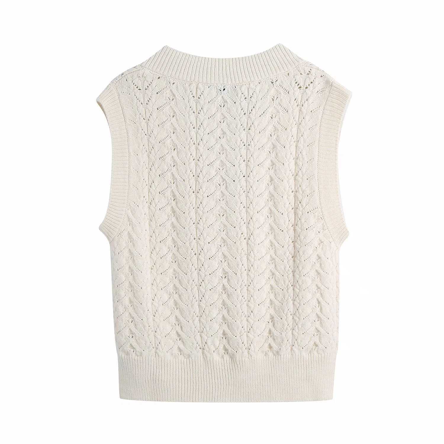 Spring Winter Women Knit Sweater Vest Pearl decoration V-Neck Woman Sweaters Casual Fashion Elegant Lady Pullover Tops 210709