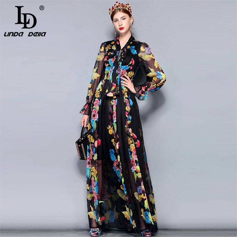 LD LINDA DELLA Runway Maxi Dress Plus size Women's Long Sleeve Bow Collar Vintage Floral Print Chiffon Party Holiday Long Dress 210309, Multi
LD LINDA DELLA Runway Maxi Dress Plus size Women's Long Sleeve Bow Collar Vintage Floral Print Chiffon Party Holiday Long Dress 210309, Multi