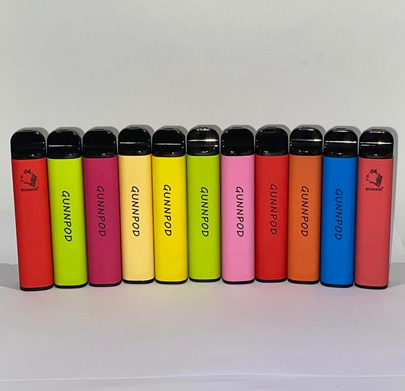 Gunnpod 2000 Puffs Gunpod Disposable Vape Pen E Cigarette Deivce With 1250mAh 18350 Battery 8ml Pod 20 Colors Smoking Vapes Kit
Gunnpod 2000 Puffs Gunpod Disposable Vape Pen E Cigarette Deivce With 1250mAh 18350 Battery 8ml Pod 20 Colors Smoking Vapes Kit