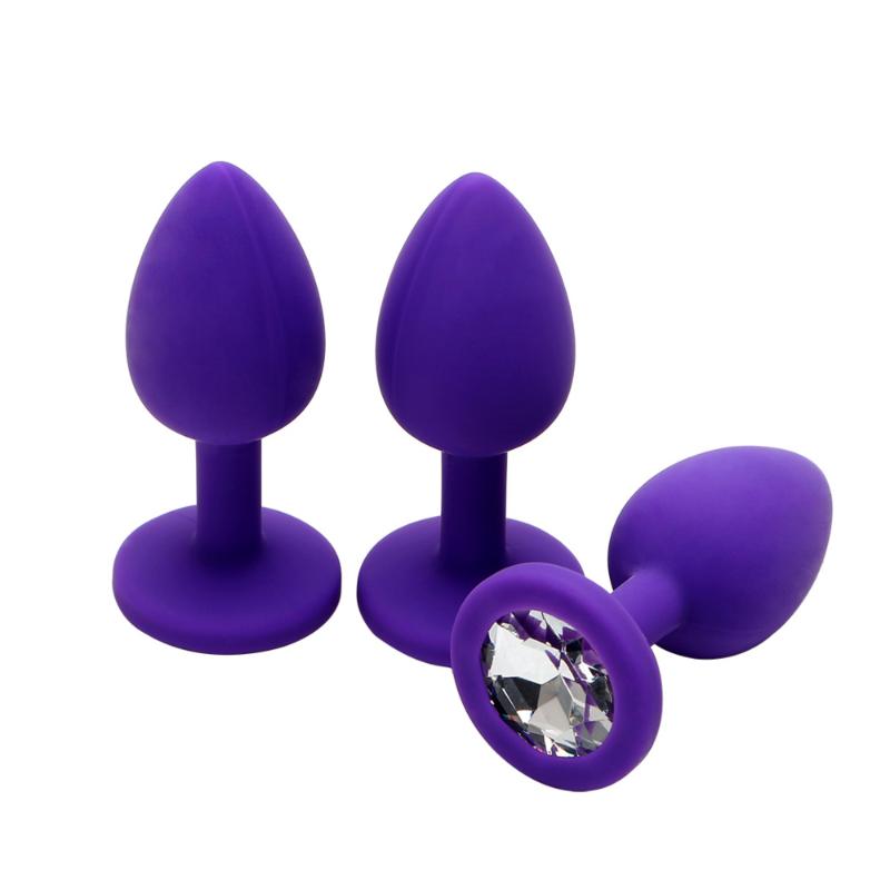 Sex Toys For Couples 3pcs/lot Sexy Silicone Anal Plug Set Adult Man Gay BuPlug Prostate Massager Products