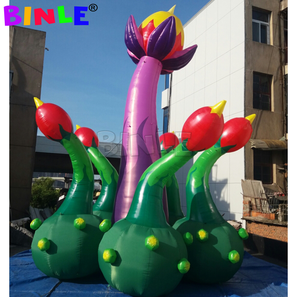 6mH giant inflatable flower colorful standing tree model for party events decoration