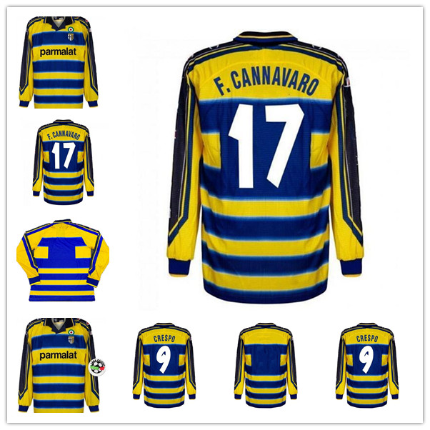 Long sleeve 1999 2000 Parma Retro soccer Jersey Home away 99 00 FUSER 8 BAGGIO 9 CRESPO 10 ORTEGA 11 AMOROSO F CANNAVARO Football shirt
Long sleeve 1999 2000 Parma Retro soccer Jersey Home away 99 00 FUSER 8 BAGGIO 9 CRESPO 10 ORTEGA 11 AMOROSO F CANNAVARO Football shirt