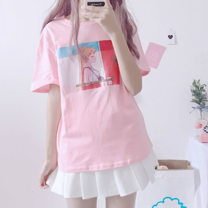 2021 New Harajuku Kawaii Pink t Female Tops Will See Korean Ulzzang Lolita Loose Style Tshirt Schoolgirl Pretty Clothes G304 Fusl
2021 New Harajuku Kawaii Pink t Female Tops Will See Korean Ulzzang Lolita Loose Style Tshirt Schoolgirl Pretty Clothes G304 Fusl