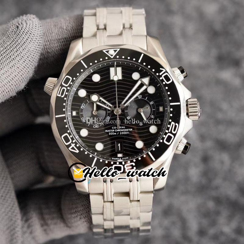 

44mm Dive 300mm Watches Black Texture Dial Quartz Chronograph Mens Watch 210.30.44.51.01.001 Stopwatch Stainless Steel Bracelet HWOM Hello_Watch G31B (3), Waterproof service