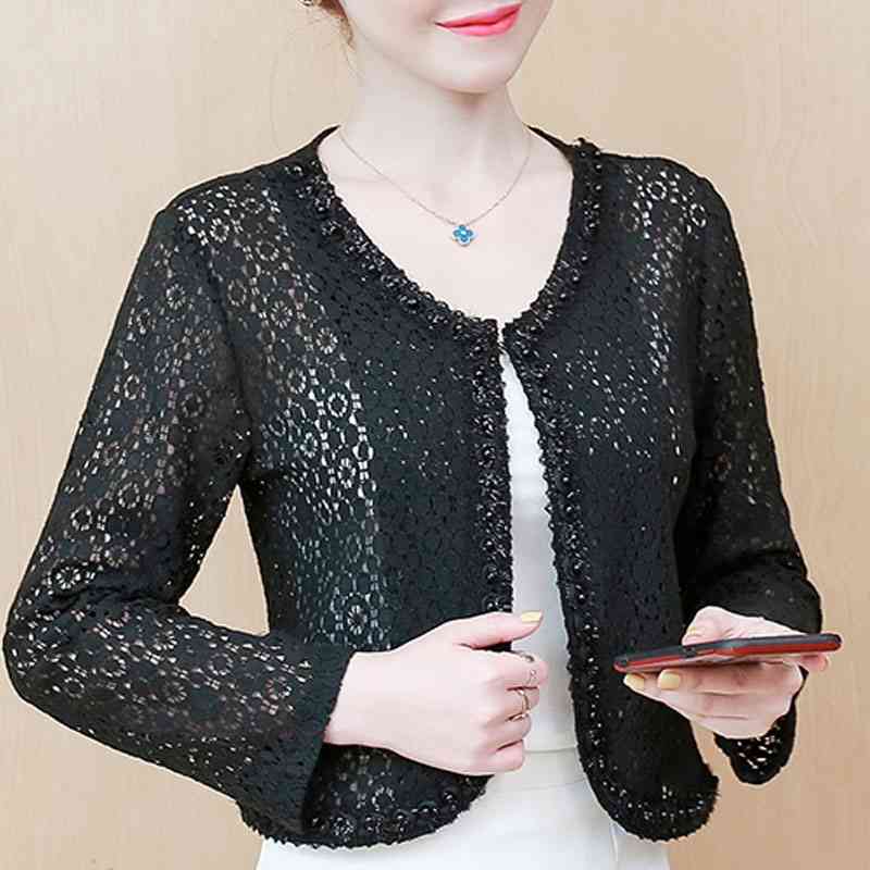 Coats And Jackets Women Long Sleeve Black White Jacket Beading Hollow Lace Jacket Women 3XL 4XL Plus Size Jacket Coat Women D106 210602
Coats And Jackets Women Long Sleeve Black White Jacket Beading Hollow Lace Jacket Women 3XL 4XL Plus Size Jacket Coat Women D106 210602