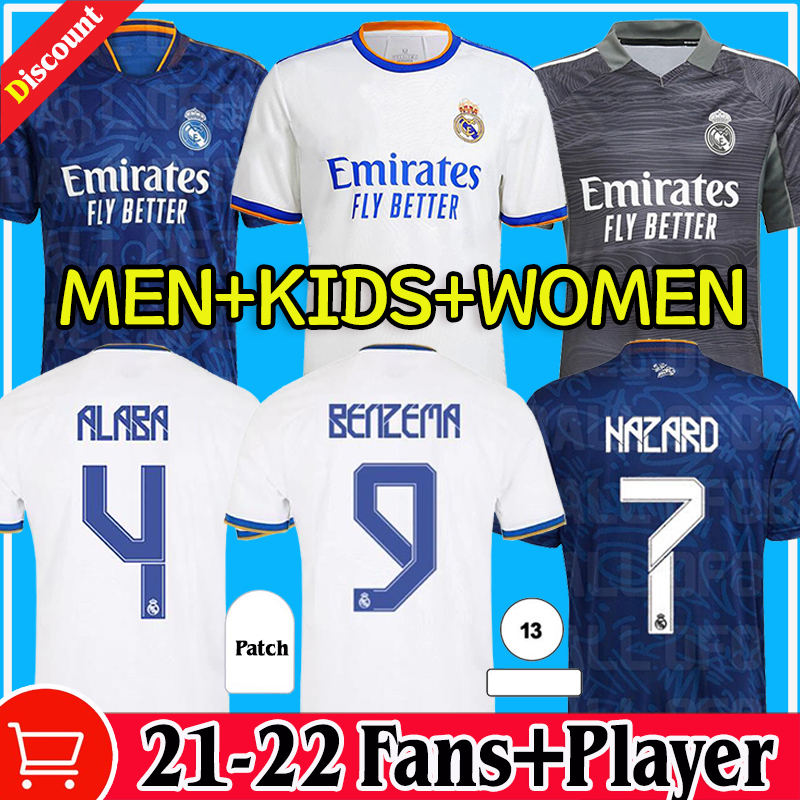 REAL MADRID Soccer Jerseys 21 22 HAZARD ALABA Football Shirts BENZEMA ASENSIO MODRIC MARCELO Camiseta Women men + kids kit Fans Player Version 2021 2022 uniform, Fans 21 22 home with laliga
REAL MADRID Soccer Jerseys 21 22 HAZARD ALABA Football Shirts BENZEMA ASENSIO MODRIC MARCELO Camiseta Women men + kids kit Fans Player Version 2021 2022 uniform, Fans 21 22 home with laliga
