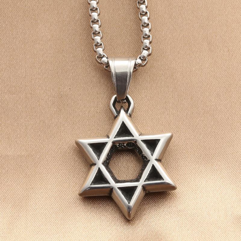 Pendant Necklaces Classic Six Pointed Star Necklace For Men Biker Stainless Steel Vintage Of David Amulet Jewelry Gift Wholesale
Pendant Necklaces Classic Six Pointed Star Necklace For Men Biker Stainless Steel Vintage Of David Amulet Jewelry Gift Wholesale