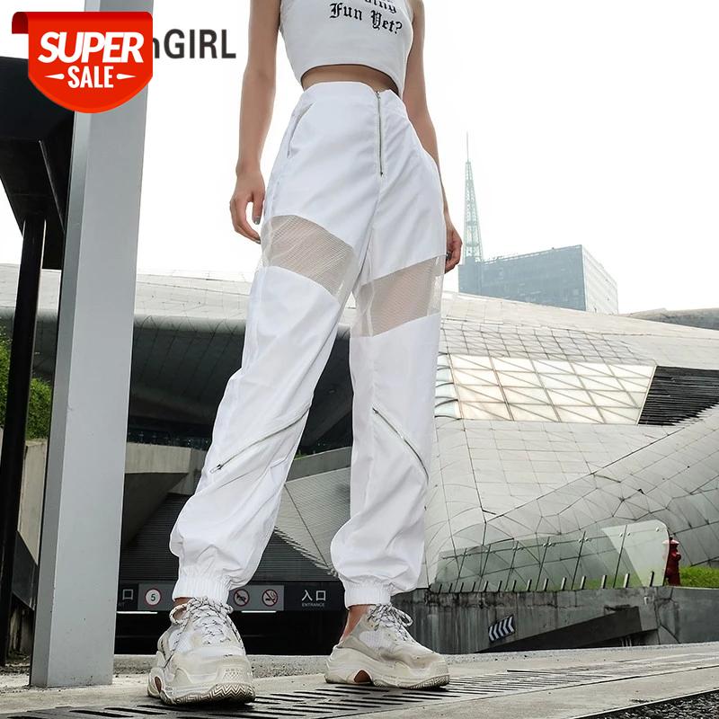 HEYounGIRL Patchwork Mesh White Pants Elastic High Waist Trousers Casual Streetwear Sweatpants Women Summer Baggy Harem Pants #5H1e, Black;white
HEYounGIRL Patchwork Mesh White Pants Elastic High Waist Trousers Casual Streetwear Sweatpants Women Summer Baggy Harem Pants #5H1e, Black;white