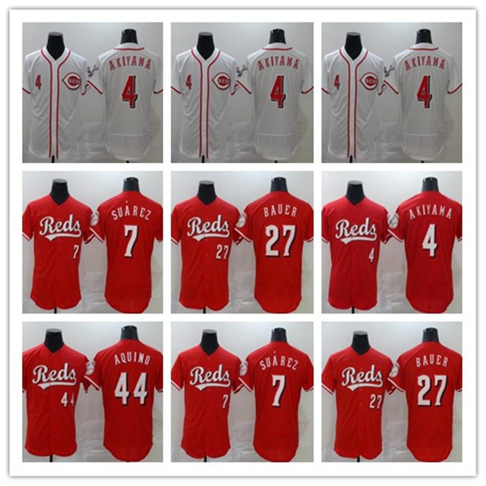 2020 Men Cincinnat Baseball 7 Eugenio Suarez Jersey 4 Shogo Akiyama 44 Aristides Aquino Trevor Bauer Home Red Team White Stitched Flexbase, Blue;black
2020 Men Cincinnat Baseball 7 Eugenio Suarez Jersey 4 Shogo Akiyama 44 Aristides Aquino Trevor Bauer Home Red Team White Stitched Flexbase, Blue;black