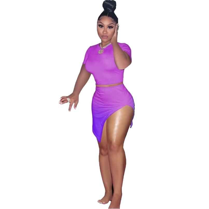 Gradient Birthday 2 Piece Outfits For Women Skirts Sets Short Sleeve T-Shirt Tee Sexy Party And Club Summer Dress Free 210525, Blue
Gradient Birthday 2 Piece Outfits For Women Skirts Sets Short Sleeve T-Shirt Tee Sexy Party And Club Summer Dress Free 210525, Blue