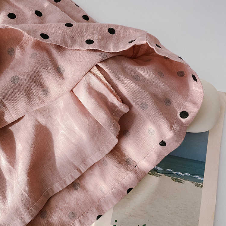 spring cotton wave point princess skirt children's dot skirt children cloth toddler girl clothes 210701