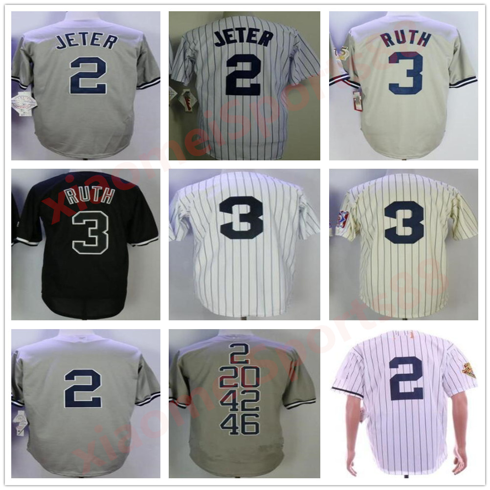 Retro Men women youth throwback Jersey 3 BABE RUTH 2 DEREK JETER baseball jersey, As shown in illustration
Retro Men women youth throwback Jersey 3 BABE RUTH 2 DEREK JETER baseball jersey, As shown in illustration