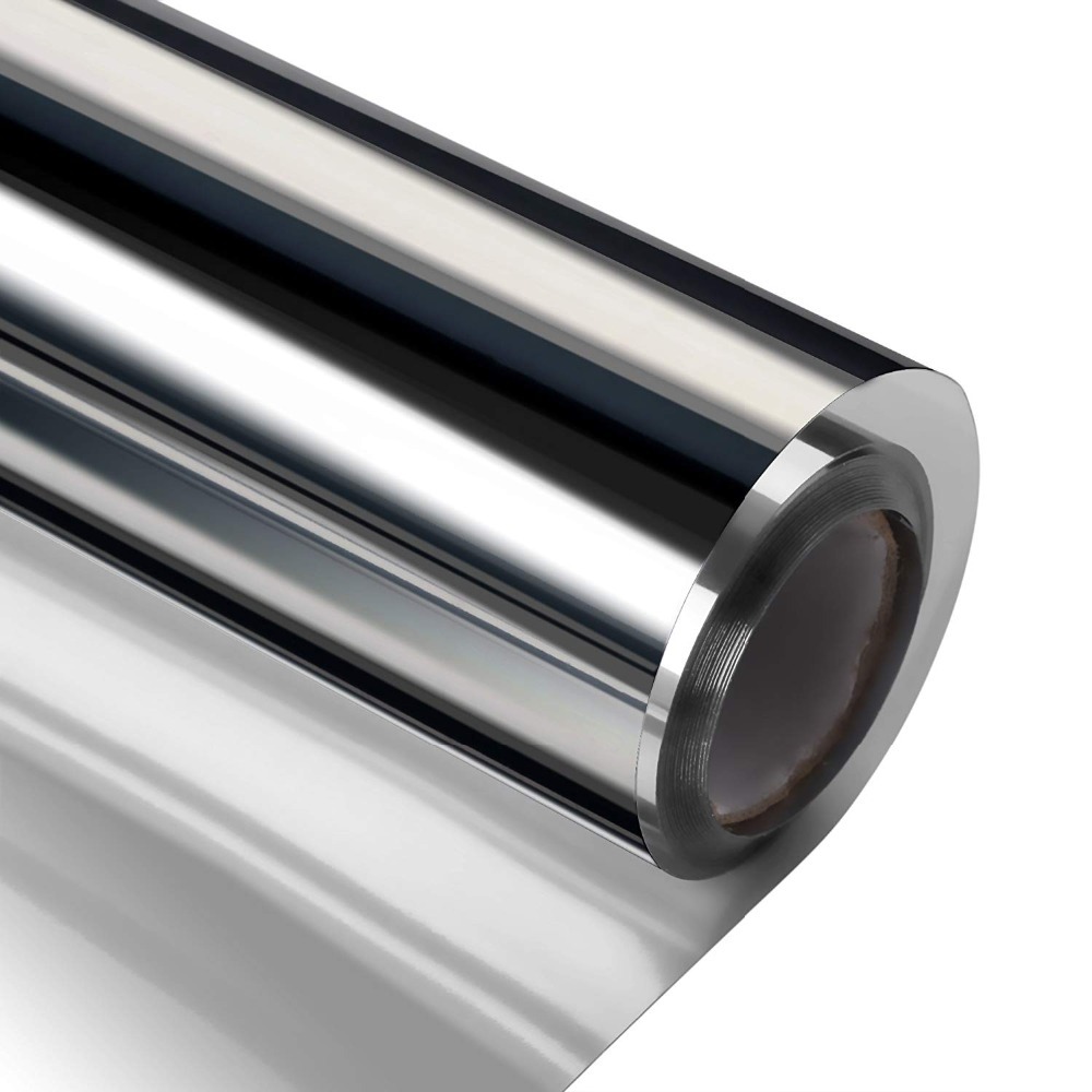 Width 60/70/80/90 cm Length 400 cm One way Mirrored Reflective Window Film,self-adhesive privacy Glass Tint Heat Control Anti-UV 210317